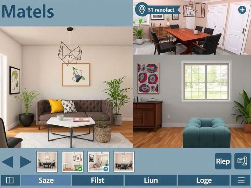 Suburban Home Renewal feature showcase with design tools