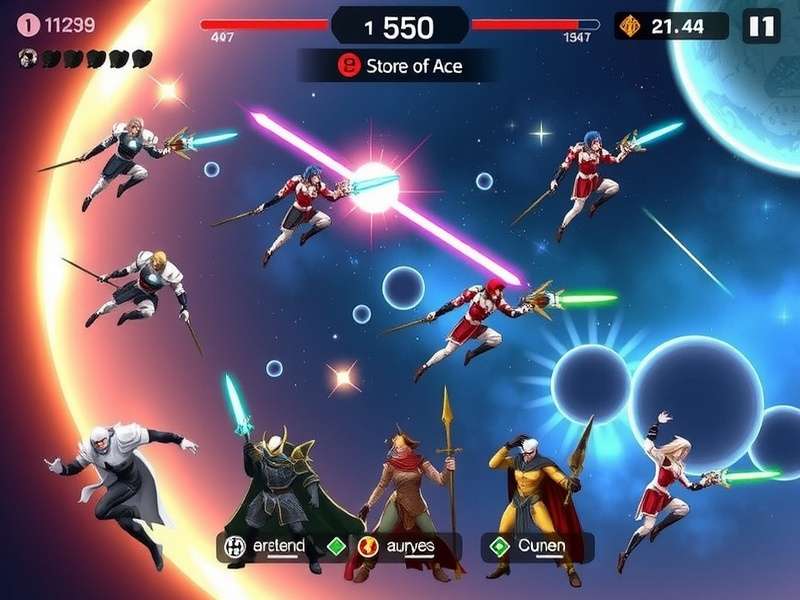 Stellar Striker Ace character lineup showing diverse heroes