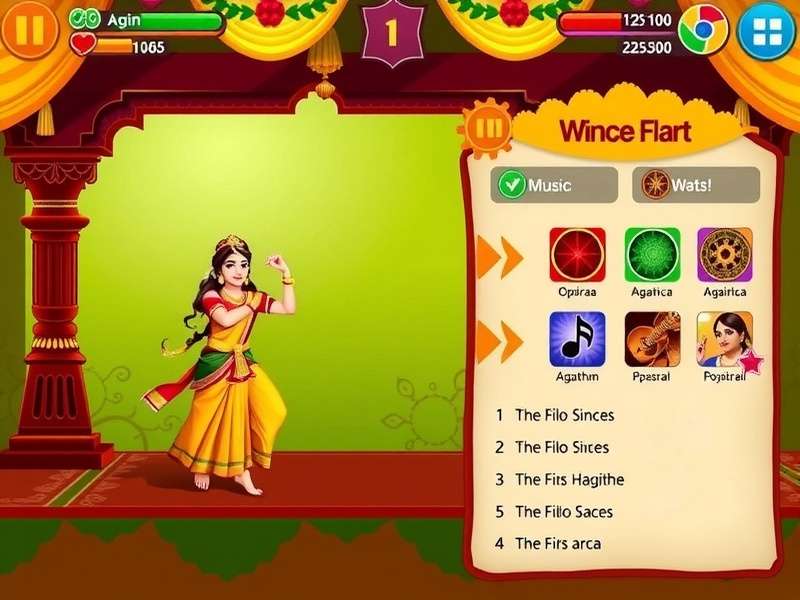 Nataraja S Dance Frenzy character performing traditional Indian dance moves
