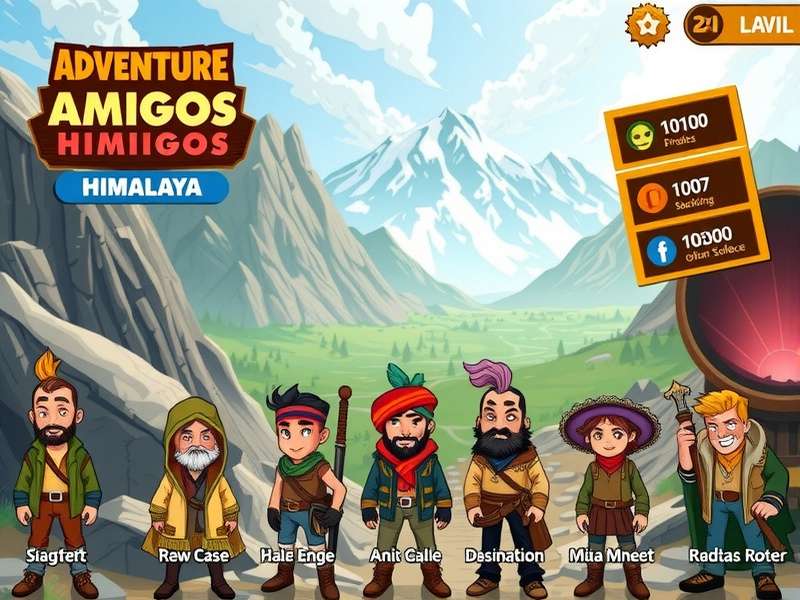 Adventure Amigos Himalaya character roster showing diverse protagonists