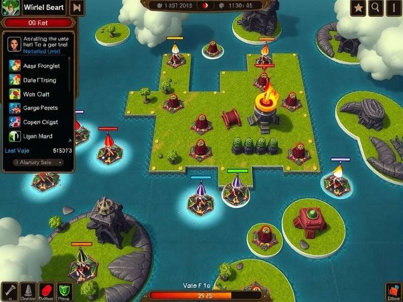 Wetland Warlord combat scene showing unit formations