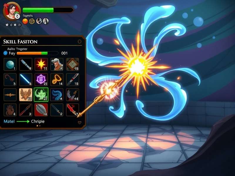 Mage S Mighty Mace gameplay screenshot showing magical combat