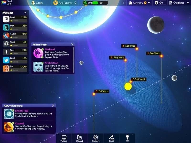 Lunar Lash Galactic Grandeur galaxy map showing different factions