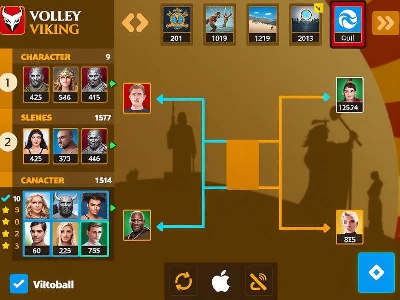 Volley Viking Challengers character customization interface