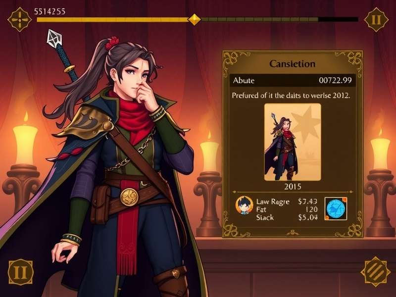 Character progression interface in Sacred Quest Confidants