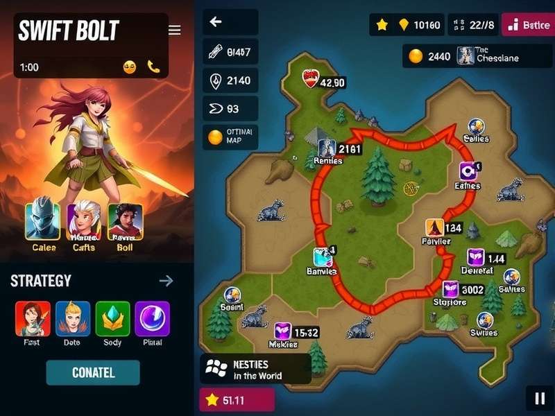 Swift Bolt strategy map showing optimal paths and item locations