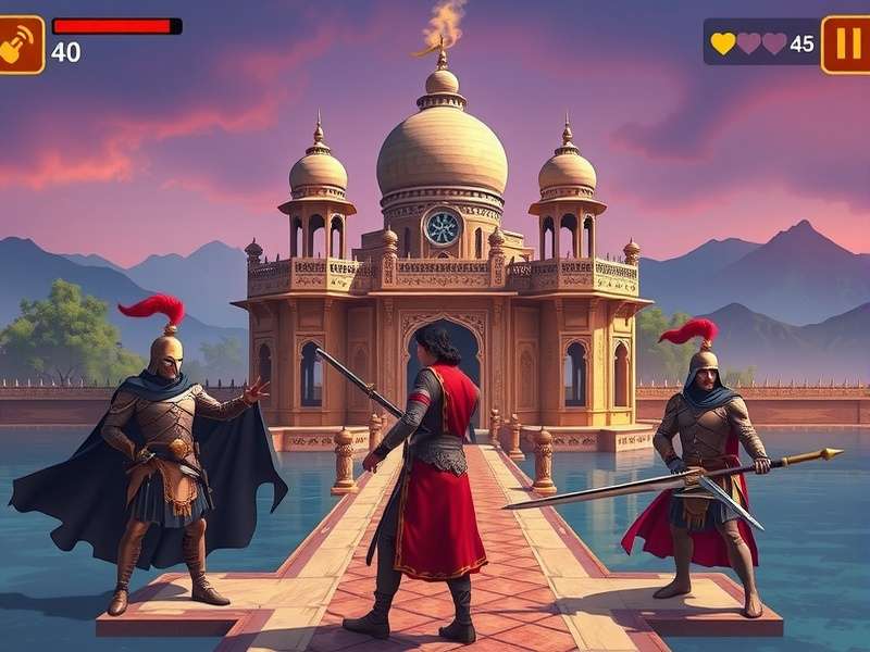Udaipur Lake Palace Sentinels gameplay screenshot showing palace defense