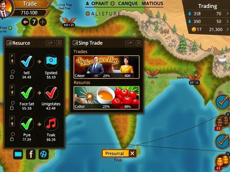 Spice Route Legends resource management interface