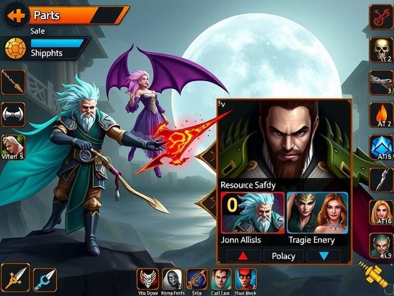 Time Warlords character selection screen showing diverse warlord options