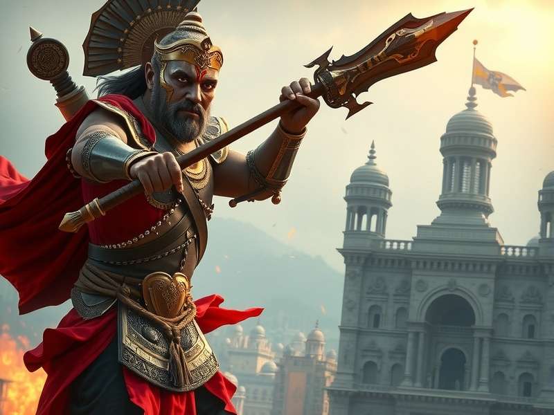 Mythological realm in Kolkata Warrior King