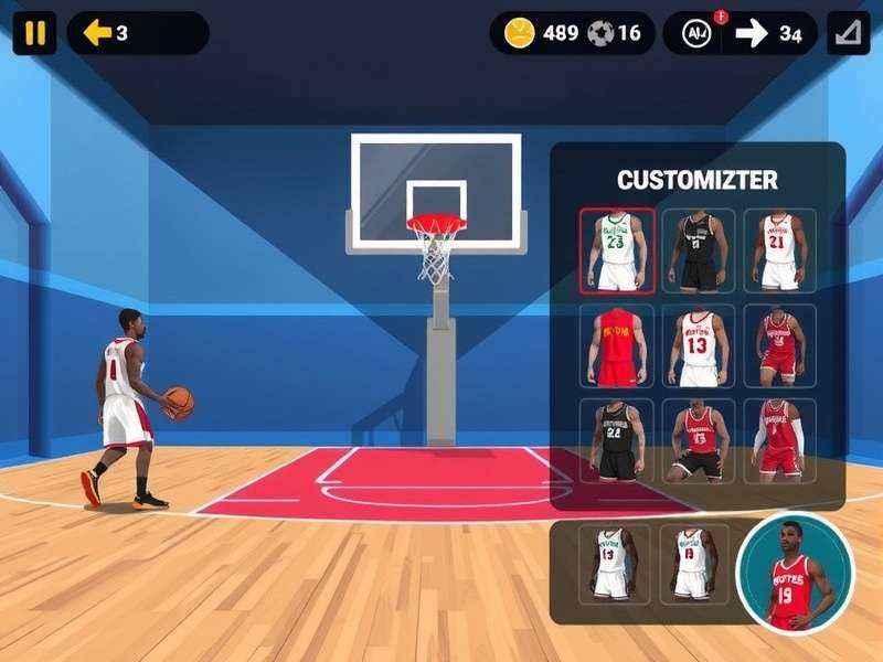 Basket Hero Pro customization options showing different player outfits