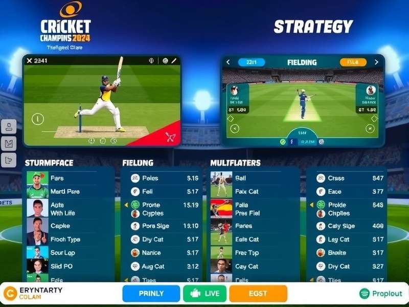 Cricket Champions 2024 multiplayer tournament interface