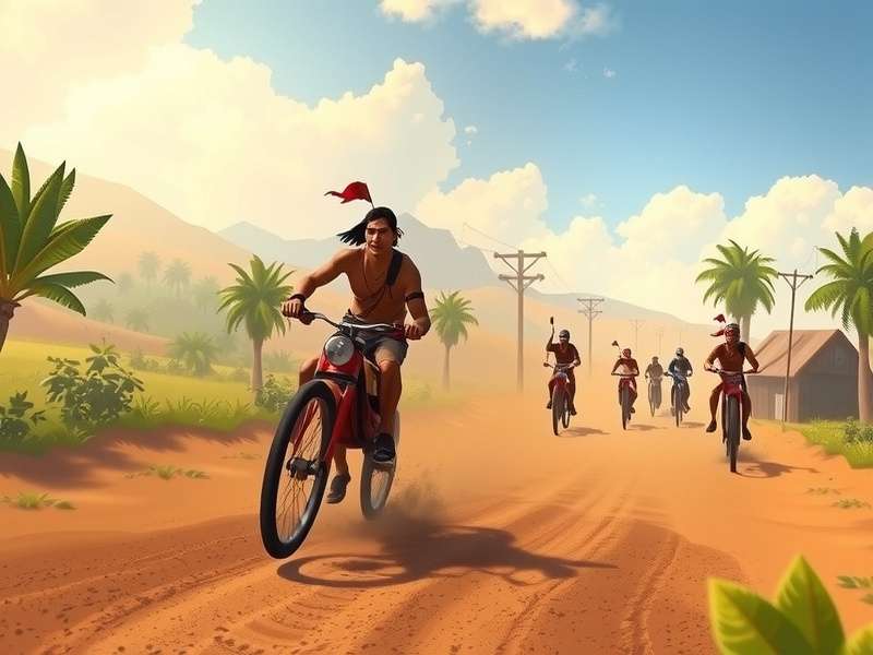 Historical depiction of traditional Indian racing competitions