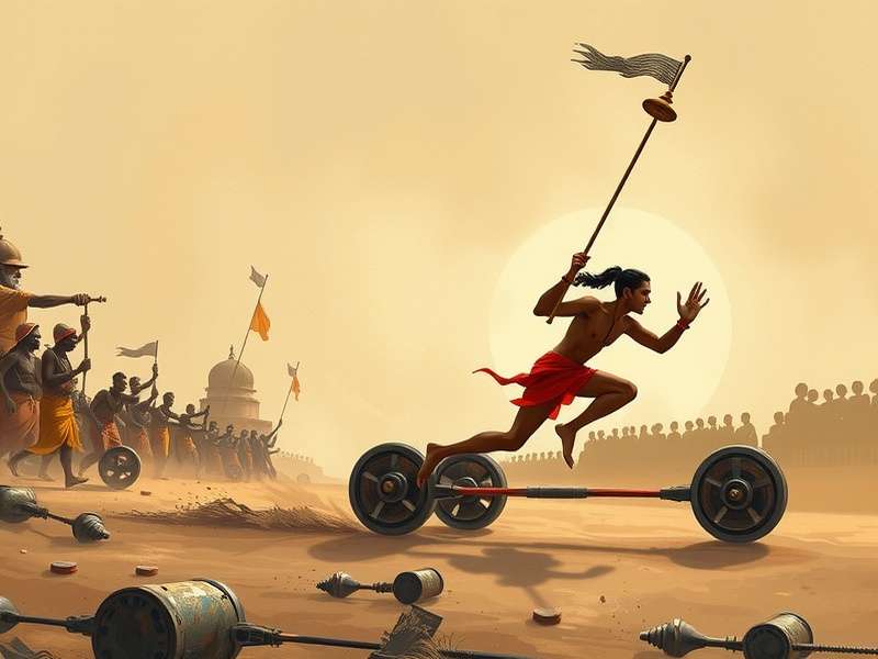 Traditional Tungabhadra Sprint competition in progress