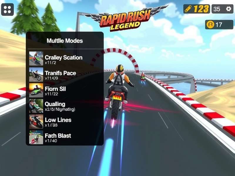 Rapid Rush Legend strategy guide showing optimal racing lines