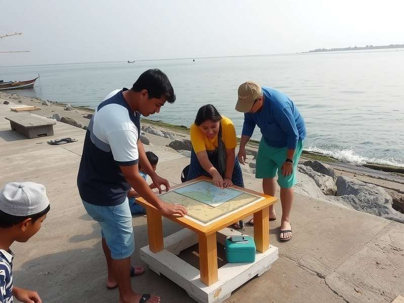 Coastal Treasure Hunt participants exploring shoreline