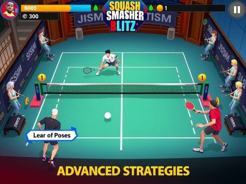 Squash Smasher Blitz gameplay screenshot showing intense match action