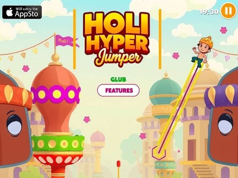 Holi festival celebration in India compared to Holi Hyper Jumper game