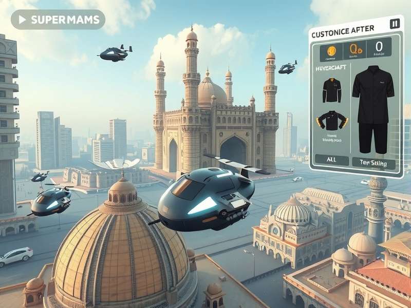 Hyderabad Hover Explorer customization screen showing hovercraft upgrades