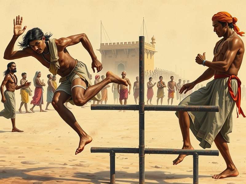 Historical depiction of Tungabhadra Sprint in ancient art