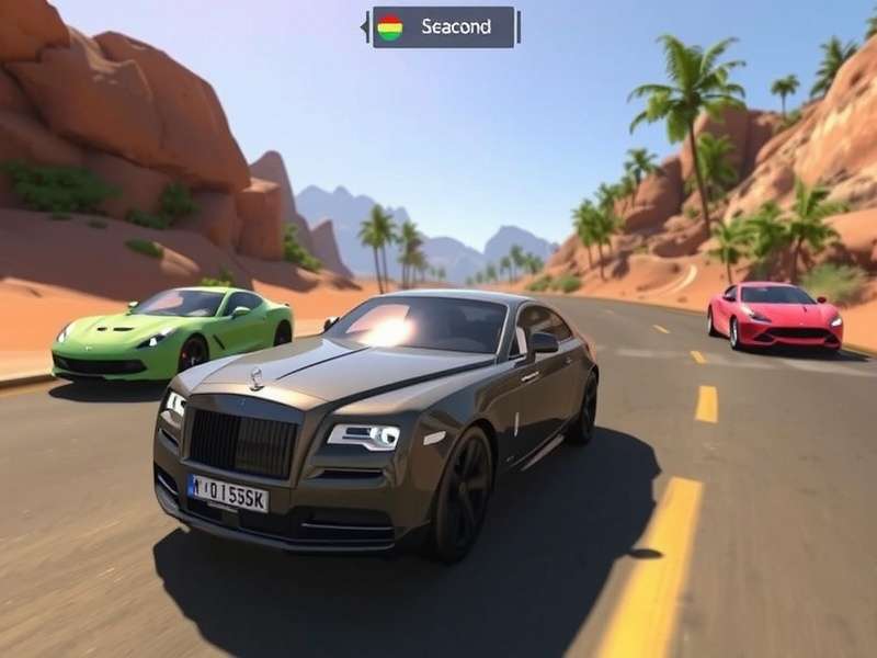 Luxury Lane Expedition gameplay screenshot showing luxury vehicles and exotic locations