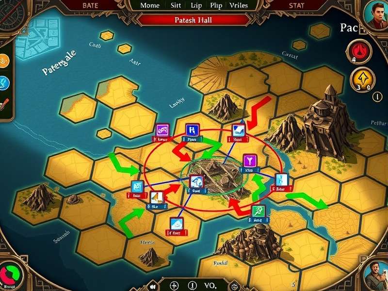 Pinnacle Pathfinder gameplay screenshot showing strategic interface