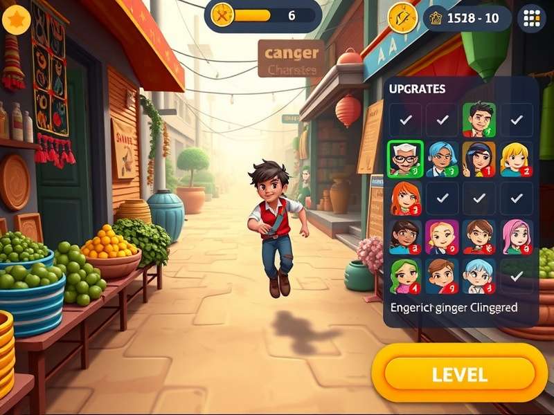 Energetic Ginger Sprint character selection screen showing diverse roster