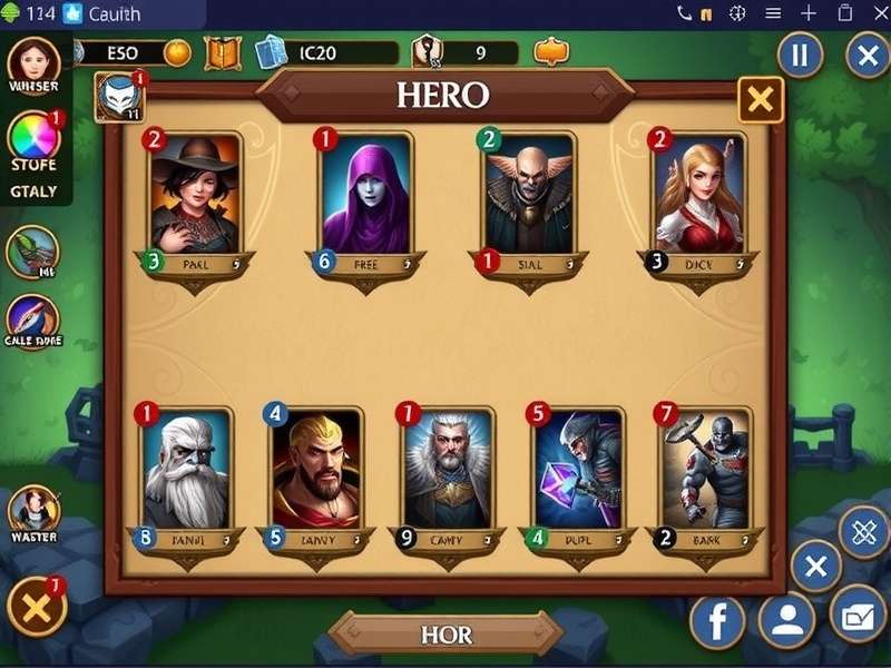 Cumin Rise Heroic Duel card collection and deck building interface