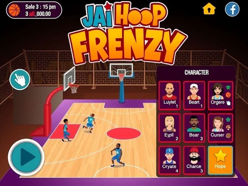 Jai Hoop Frenzy character selection and customization screen