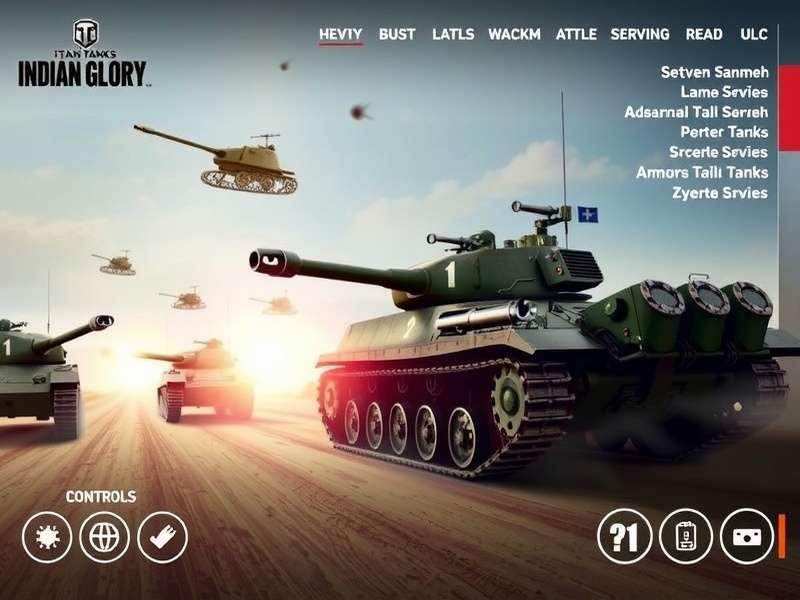 Heavy tank from Titan Tanks Indian Glory showcasing armor and weaponry