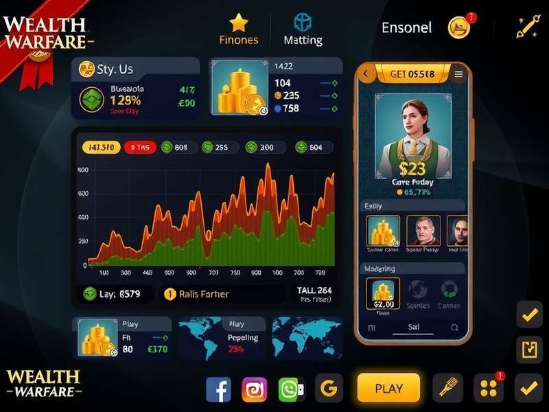 Wealth Warfare gameplay screenshot showing economic dashboard