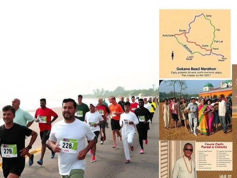 Gokarna Beach Marathon Ace course map and rules illustration