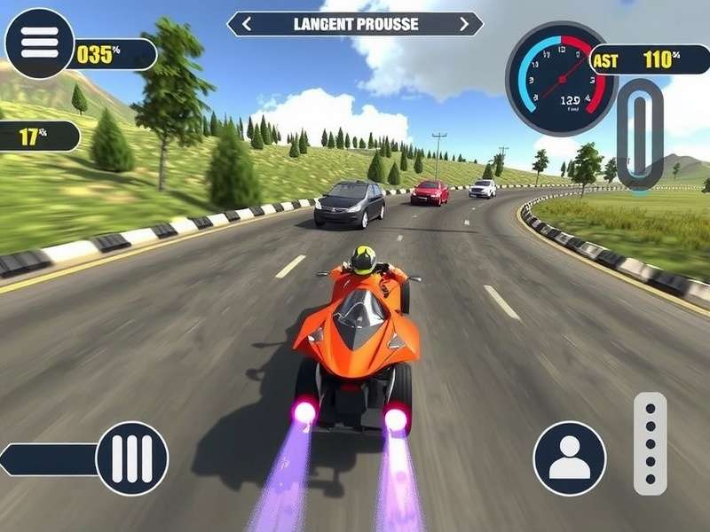 Golconda Speed Demon gameplay screenshot showing racing action