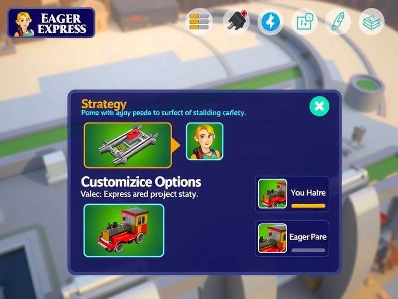 Eager Express gameplay screenshot showing vibrant interface