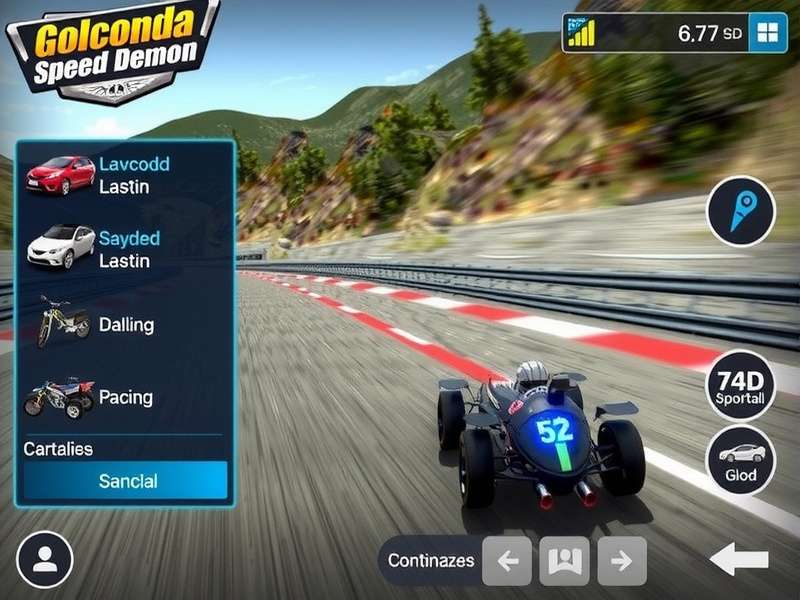 Golconda Speed Demon vehicle customization interface