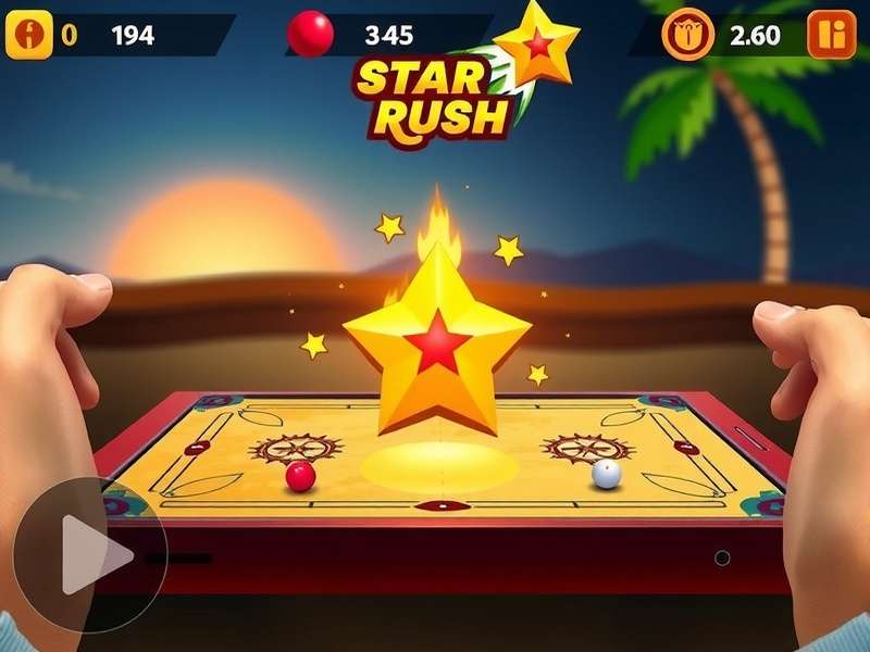 Carrom Star Rush gameplay on mobile device