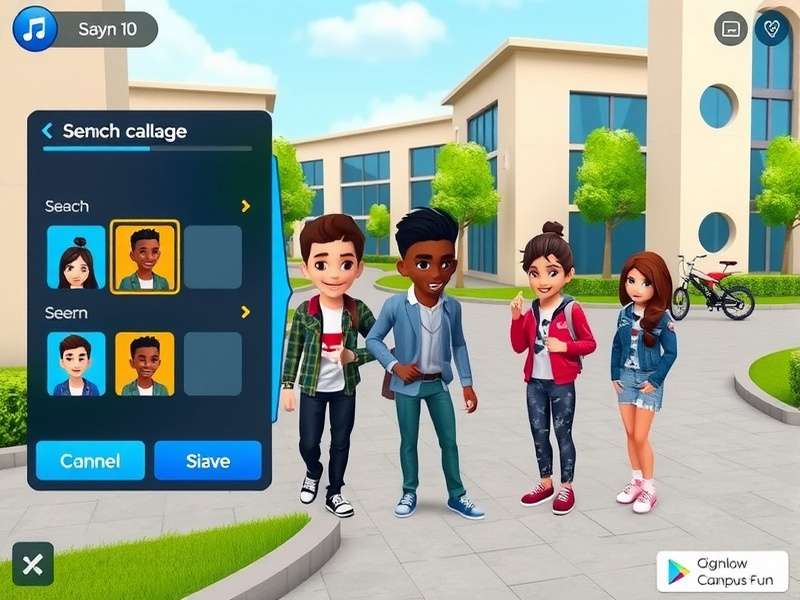 Avakin Campus Fun social interaction scene