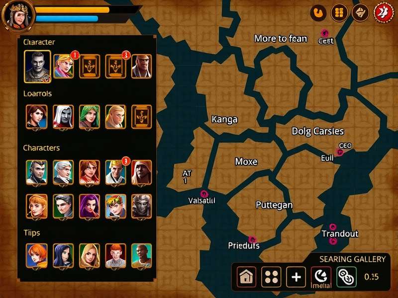 Searing Heat Gladiator strategy map showing key positions