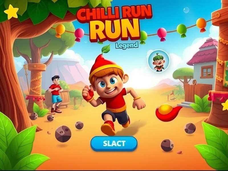 Chilli Run Legend gameplay screenshot showing character running through colorful environment