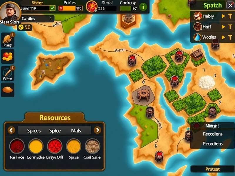 Biryani Strong Conqueror resource management interface showing spices and ingredients