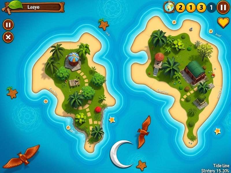 Tropical Tide Trek strategy map showing tide patterns