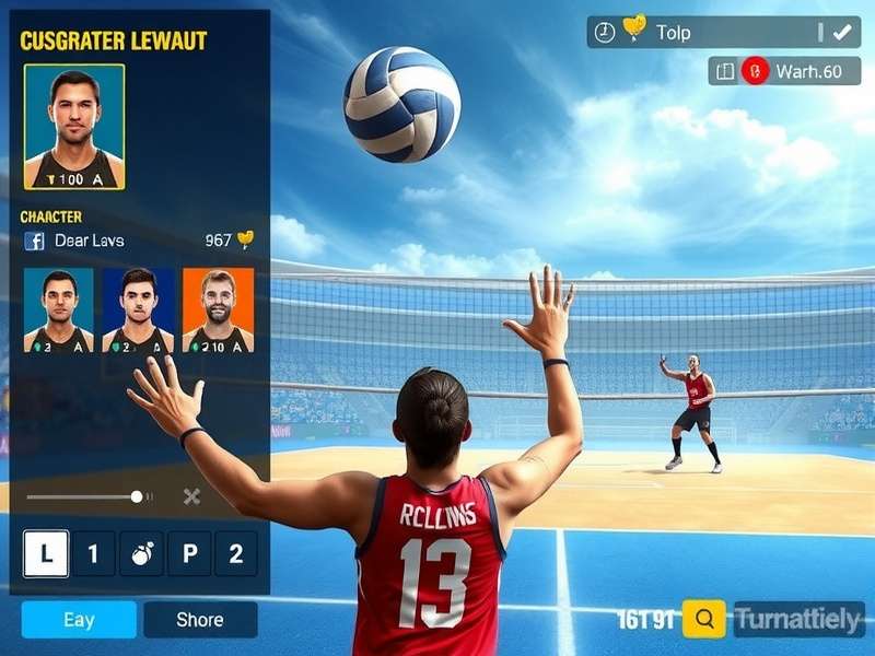 Volley Gladiator Extreme tournament gameplay showing competitive match