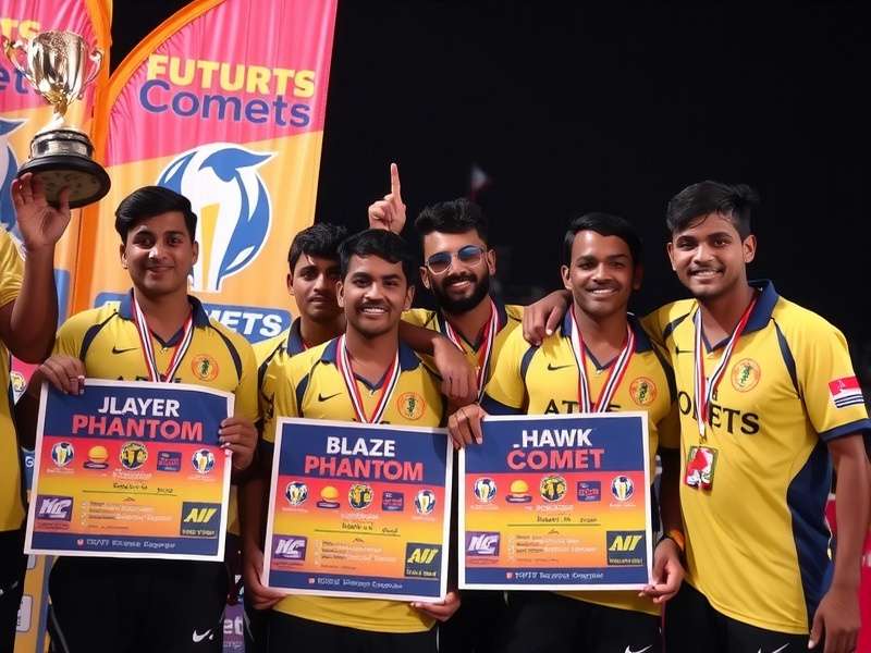 Coimbatore Comets team celebrating tournament victory