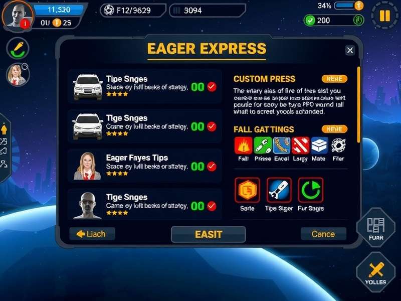 Eager Express customization options display