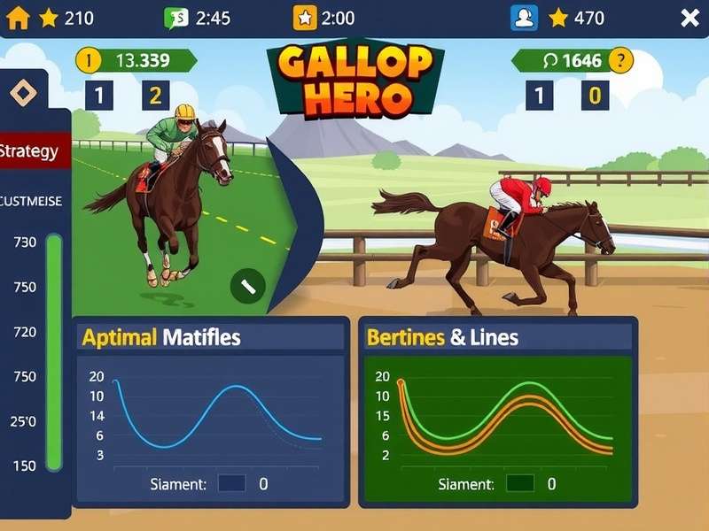 Gallop Hero strategy guide showing optimal racing lines