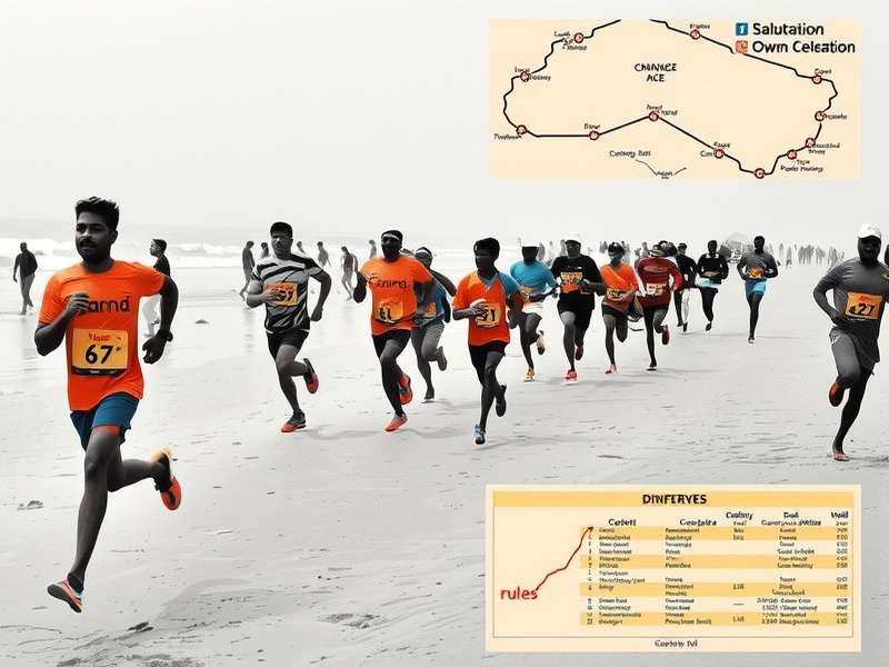 Historical photo of early Gokarna Beach Marathon Ace event