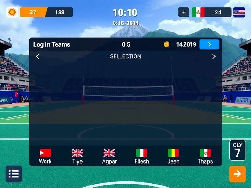 Himalaya Volley Champs Pro teams selection screen