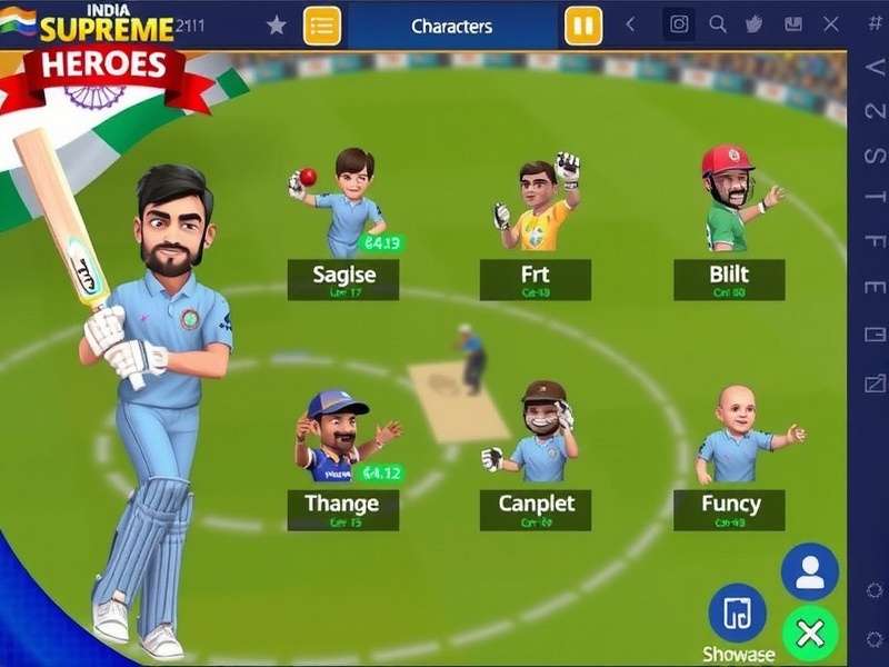 India Cricket Supreme Heroes Game Screenshot