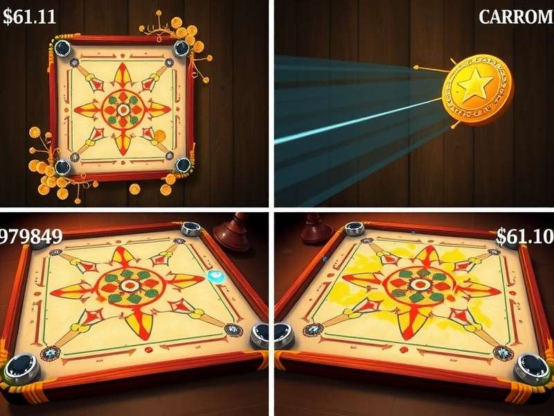 Carrom Legendary Slayer gameplay interface showing board and coins