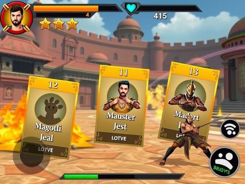 Dangal Royale Gladiator gameplay screenshot showing character selection